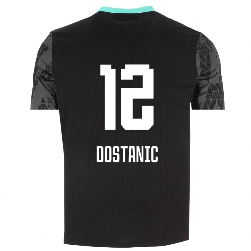 Danxen Donna Filip Dostanic #12 Maglia Gara Portiere Grigio Scuro Nero 2025/26 Maglietta