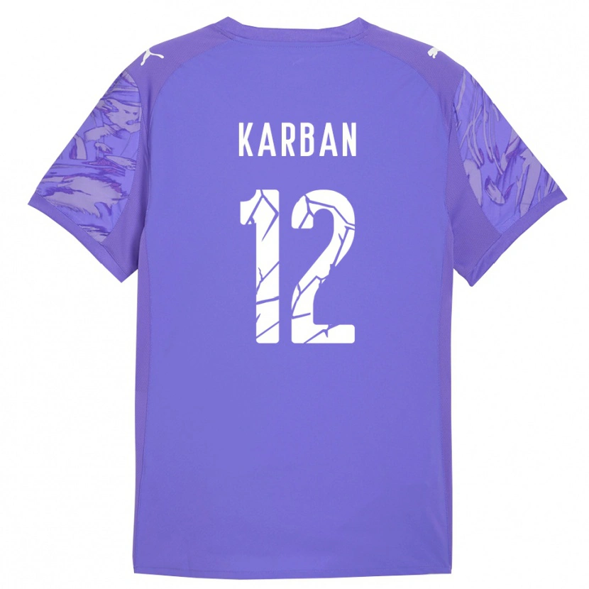 Danxen Donna Yevheniia Karban #12 Maglia Gara Portiere Lilla Viola 2025/26 Maglietta