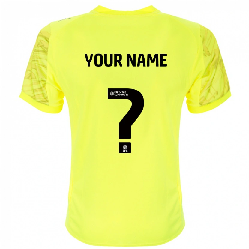 Danxen Donna Blackpool FC Maglia Gara Portiere Nero Giallo 2025/26 Maglietta