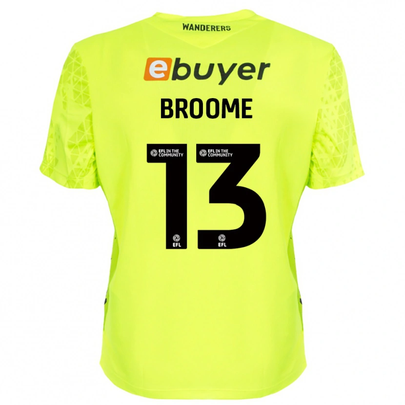 Danxen Donna Nathan Broome #13 Maglia Gara Portiere Verde Fluorescente 2025/26 Maglietta