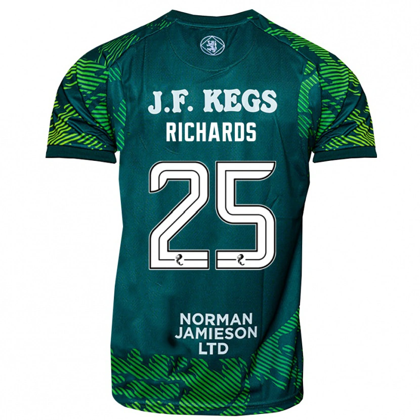 Danxen Donna Dave Richards #25 Maglia Gara Portiere Verde Bianco 2025/26 Maglietta