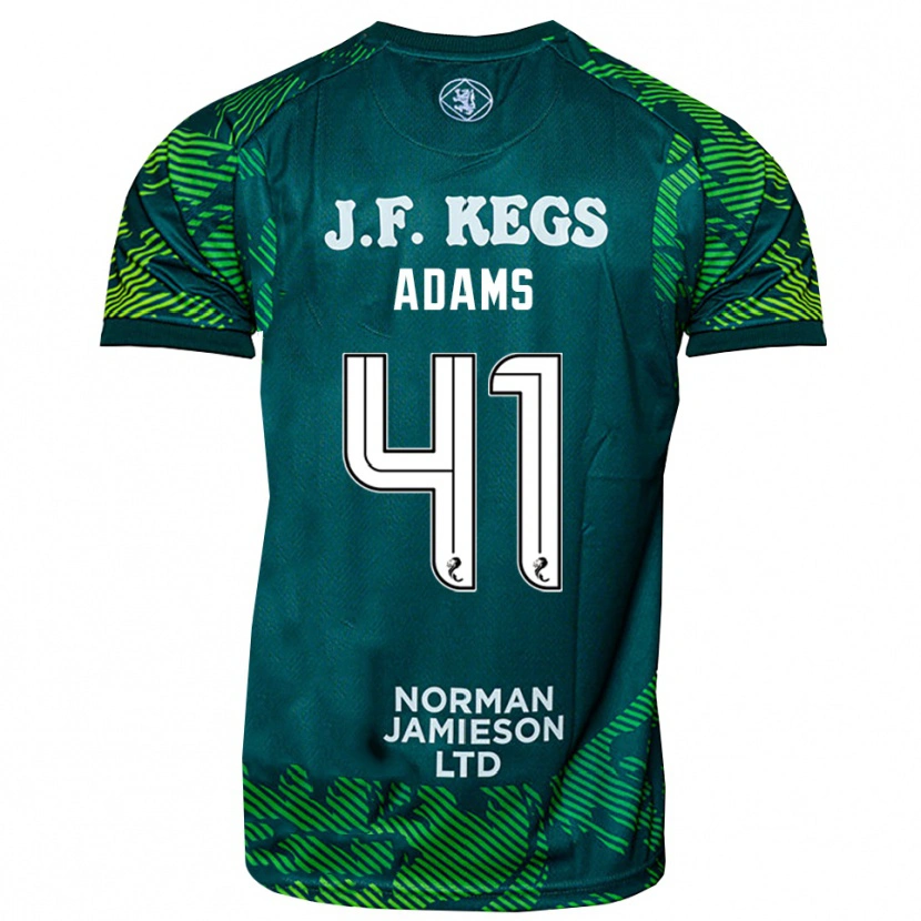 Danxen Donna Ruairidh Adams #41 Maglia Gara Portiere Verde Bianco 2025/26 Maglietta