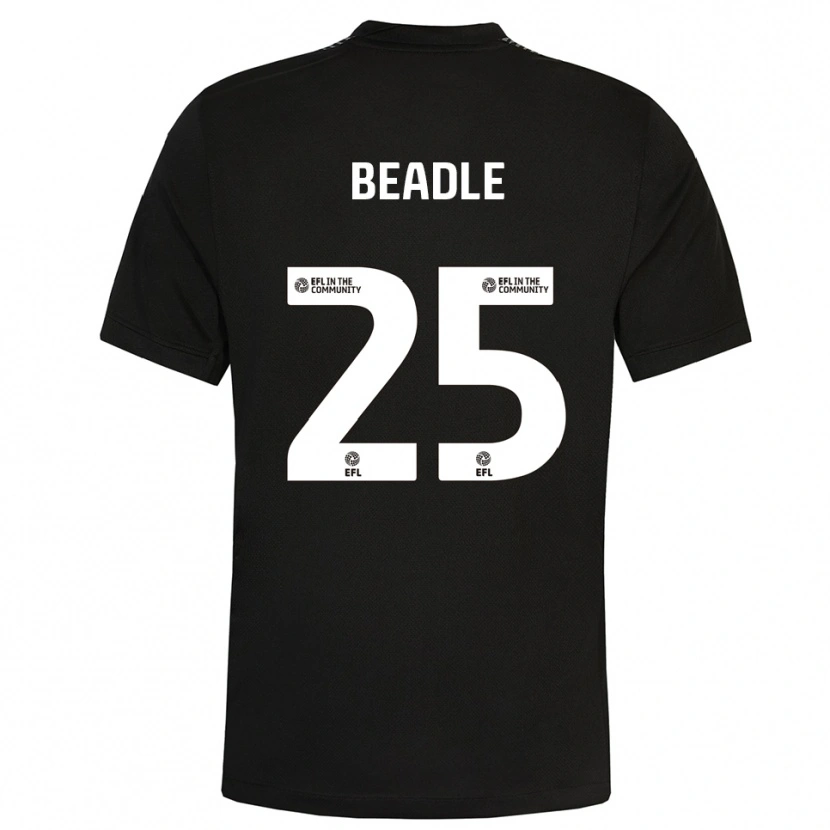 Danxen Donna James Beadle #25 Maglia Gara Portiere Nero Bianco 2025/26 Maglietta