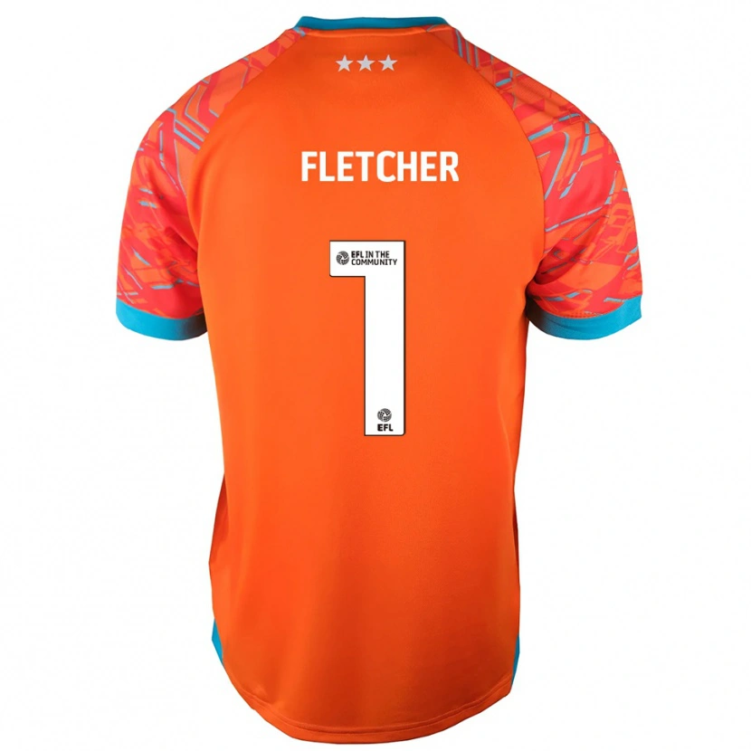 Danxen Donna William Fletcher #1 Maglia Gara Portiere Bianco Arancio 2025/26 Maglietta