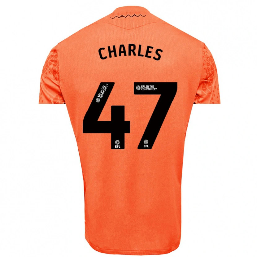 Danxen Donna Pierce Charles #47 Maglia Gara Portiere Nero Arancio 2025/26 Maglietta