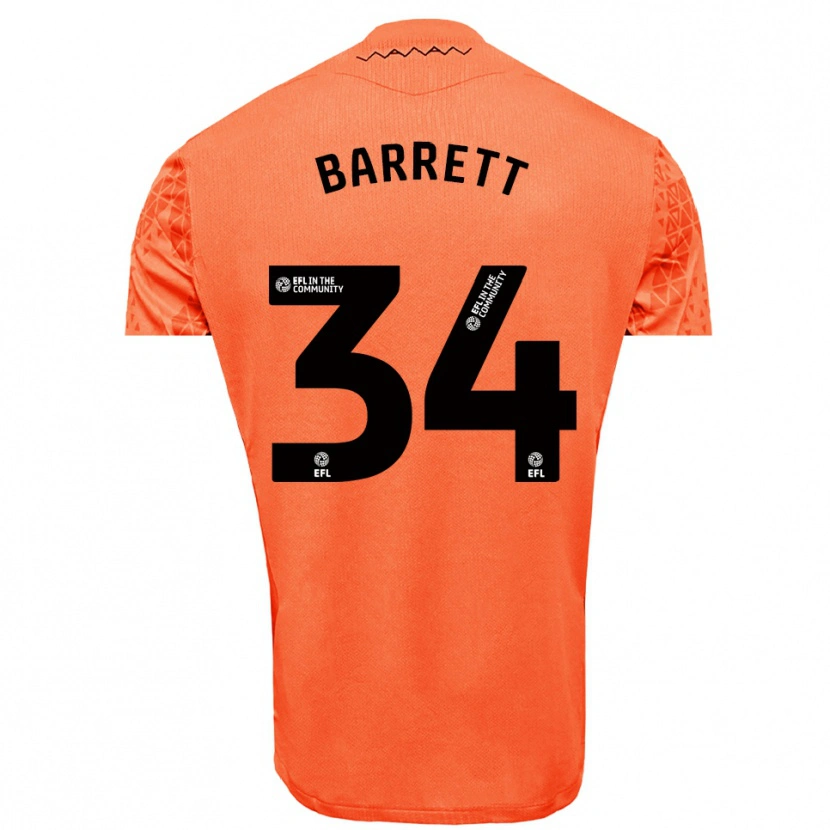 Danxen Donna Killian Barrett #34 Maglia Gara Portiere Nero Arancio 2025/26 Maglietta