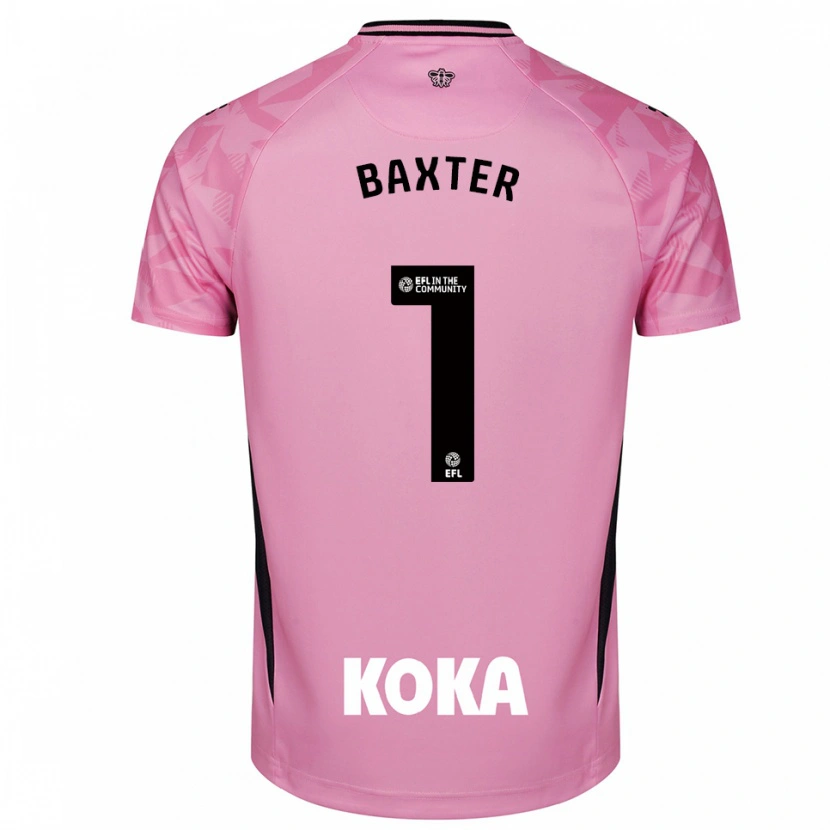 Danxen Donna Nathan Baxter #1 Maglia Gara Portiere Nero Rosa Chiaro 2025/26 Maglietta