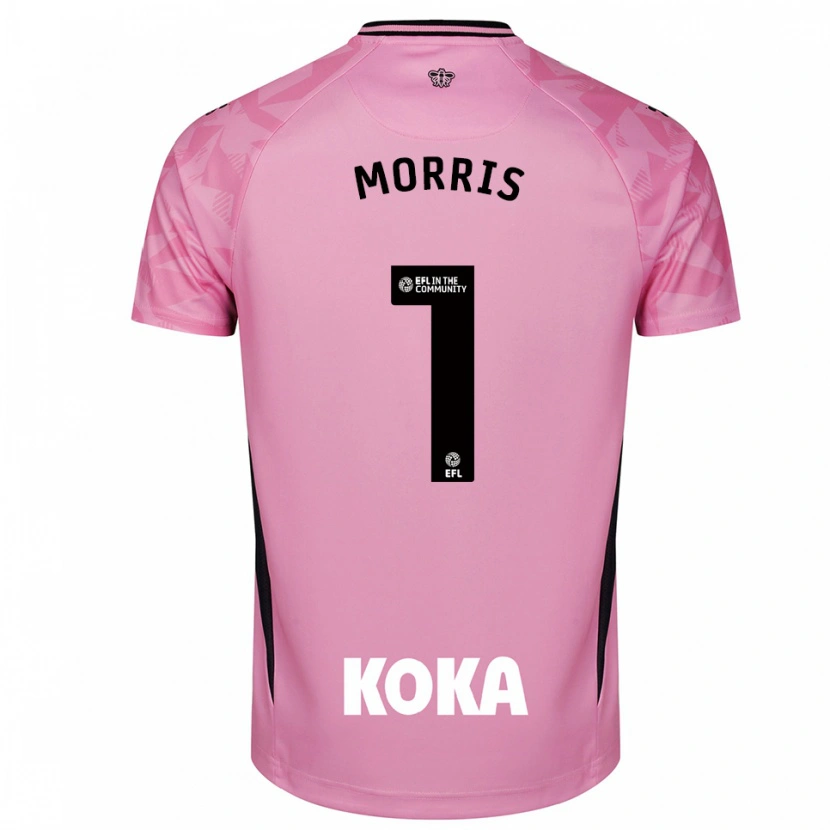 Danxen Donna Sam Morris #1 Maglia Gara Portiere Nero Rosa Chiaro 2025/26 Maglietta