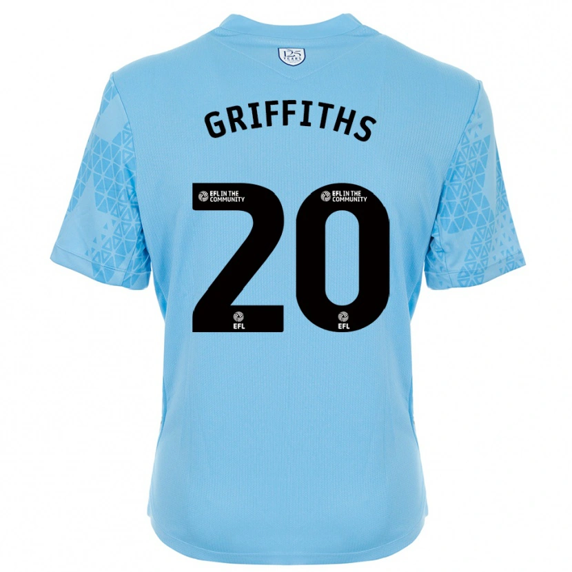 Danxen Donna Josh Griffiths #20 Maglia Gara Portiere Blu Cielo Nero 2025/26 Maglietta