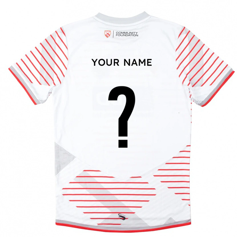 Danxen Donna Morecambe FC Maglia Gara Portiere Bianco Rosso 2025/26 Maglietta