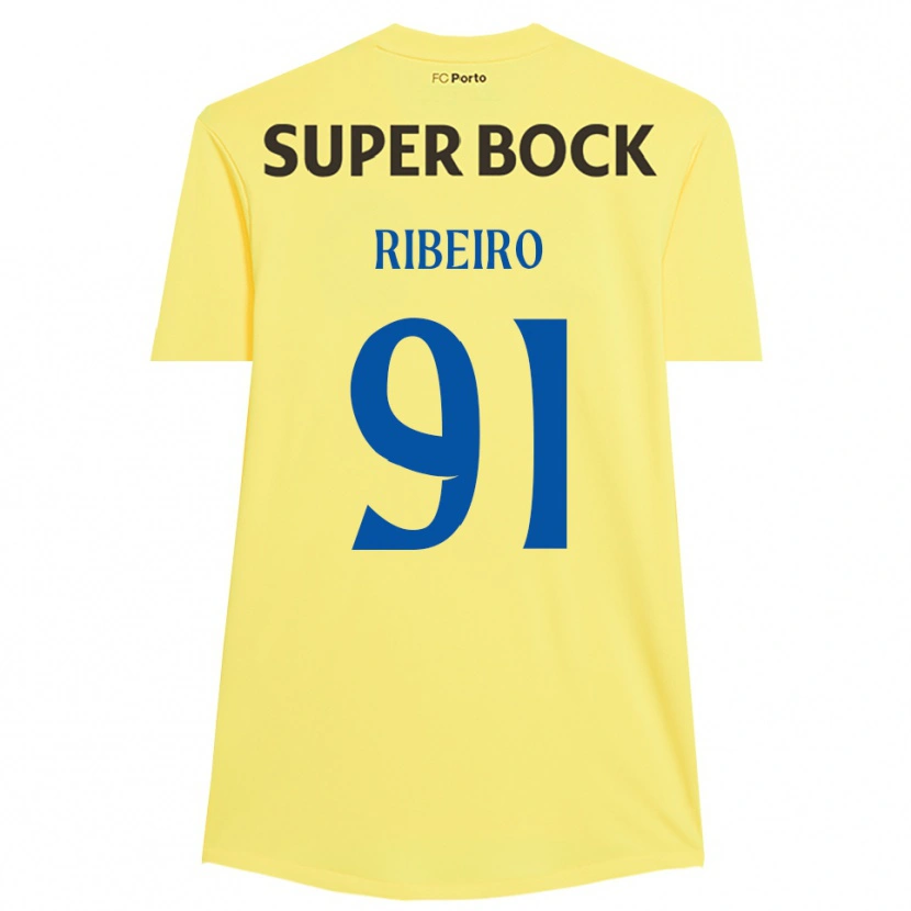 Danxen Donna Gonçalo Ribeiro #91 Maglia Gara Portiere Giallo Chiaro Nero 2025/26 Maglietta
