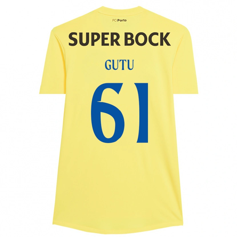 Danxen Donna Denis Gutu #61 Maglia Gara Portiere Giallo Chiaro Nero 2025/26 Maglietta