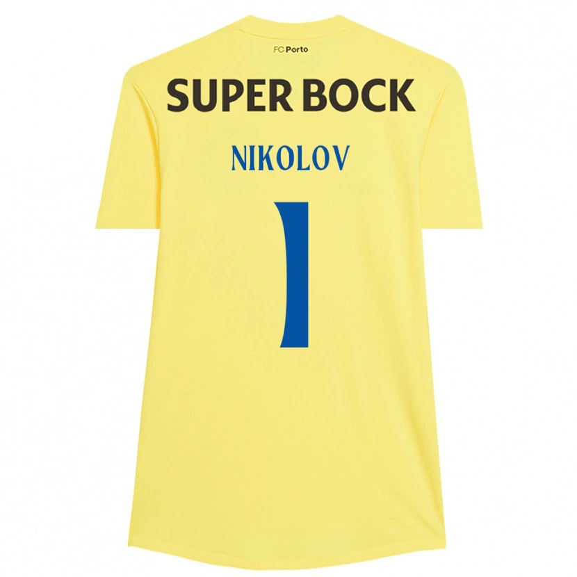 Danxen Donna Antoni Nikolov #1 Maglia Gara Portiere Giallo Chiaro Nero 2025/26 Maglietta