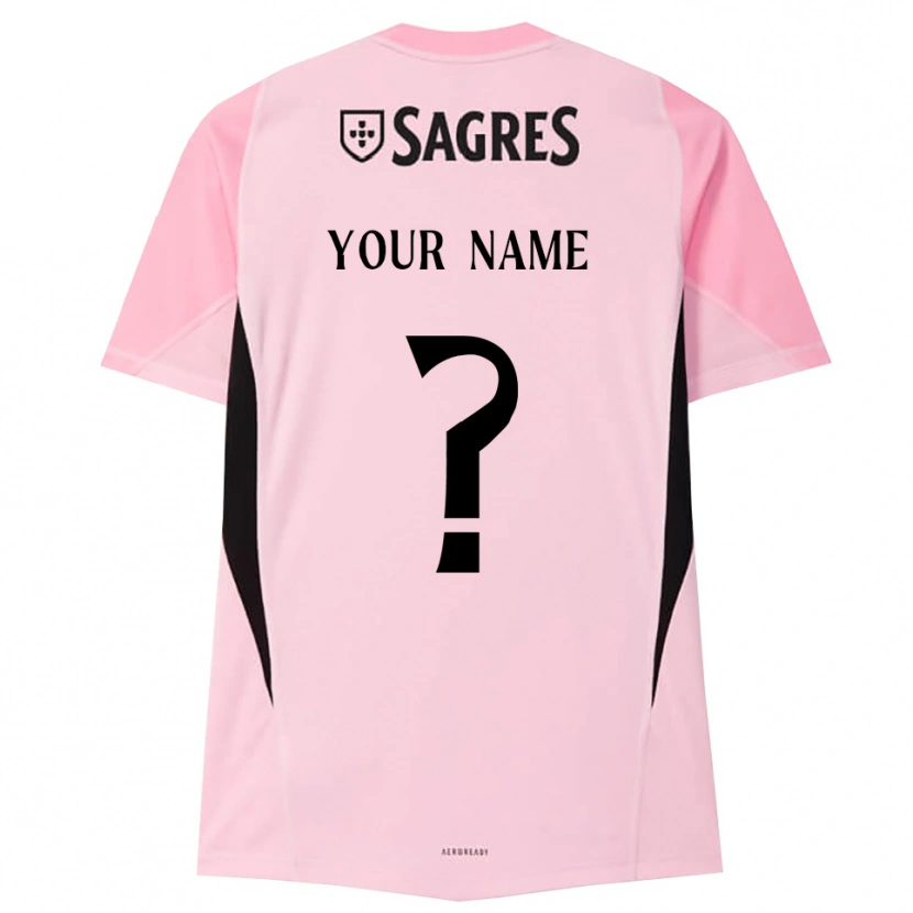 Danxen Donna SL Benfica Maglia Gara Portiere Rosa Nero 2025/26 Maglietta