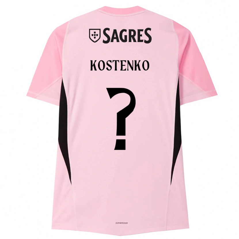 Danxen Donna Igor Kostenko #0 Maglia Gara Portiere Rosa Nero 2025/26 Maglietta