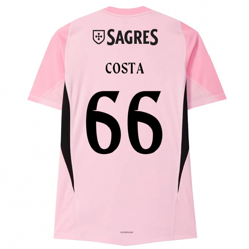 Danxen Donna Rute Costa #66 Maglia Gara Portiere Rosa Nero 2025/26 Maglietta