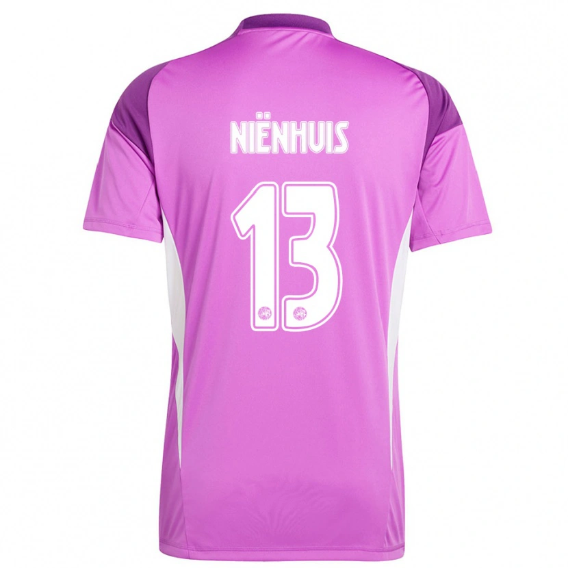 Danxen Donna Lois Niënhuis #13 Maglia Gara Portiere Viola Chiaro Bianco 2025/26 Maglietta