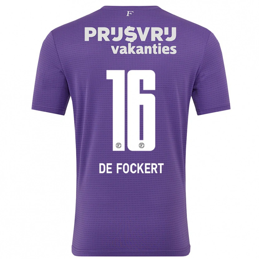 Danxen Donna Maarten de Fockert #16 Maglia Gara Portiere Bianco Viola 2025/26 Maglietta
