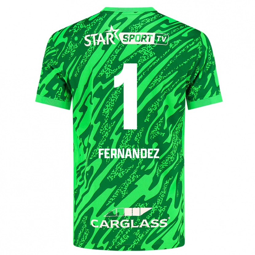 Danxen Donna Elias Gonzalez Fernandez #1 Maglia Gara Portiere Verde Scuro Bianco 2025/26 Maglietta