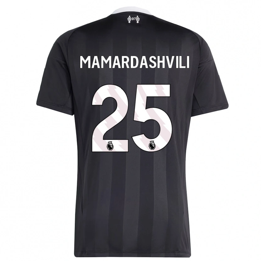 Danxen Donna Giorgi Mamardashvili #25 Maglia Gara Portiere Bianco Nero 2025/26 Maglietta