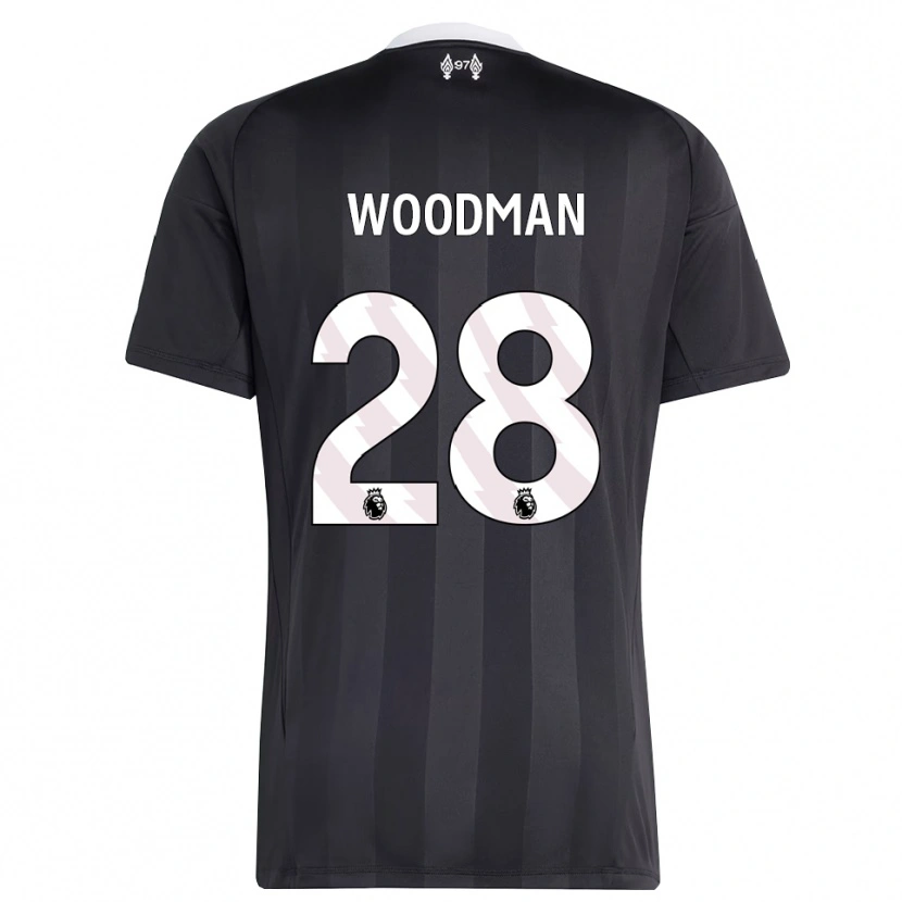 Danxen Donna Freddie Woodman #28 Maglia Gara Portiere Bianco Nero 2025/26 Maglietta