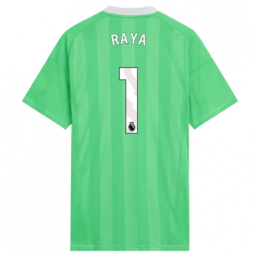 Danxen Donna David Raya #1 Maglia Gara Portiere Verde Chiaro Bianco 2025/26 Maglietta