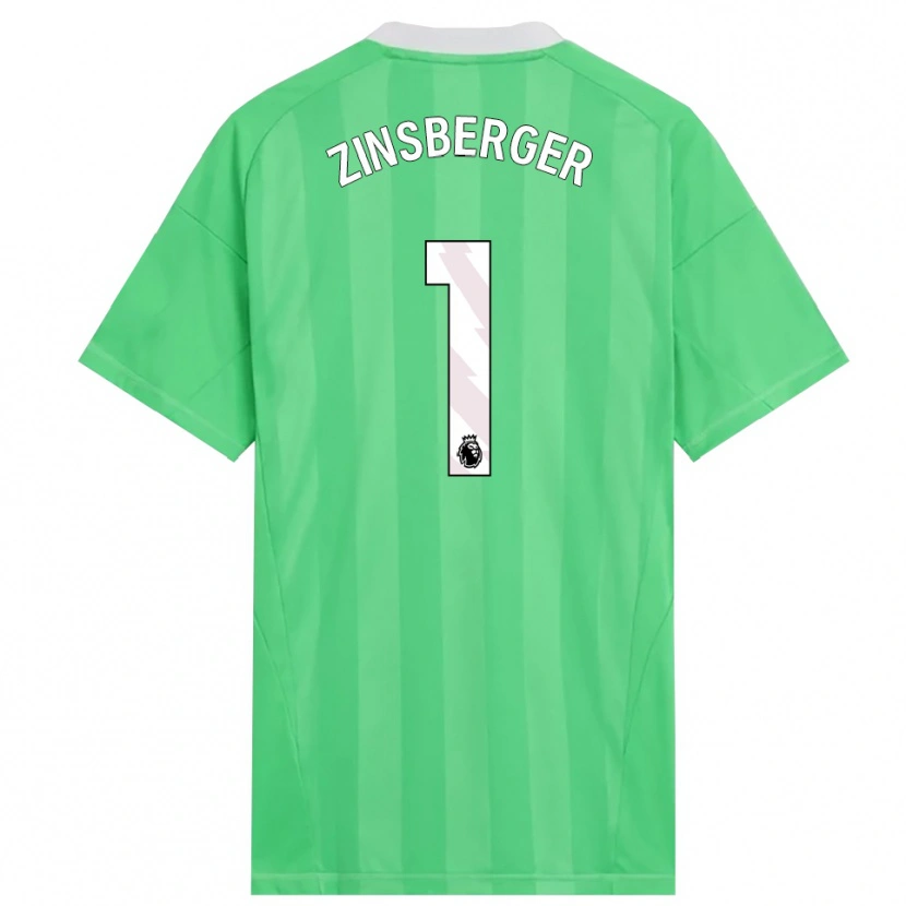 Danxen Donna Manuela Zinsberger #1 Maglia Gara Portiere Verde Chiaro Bianco 2025/26 Maglietta
