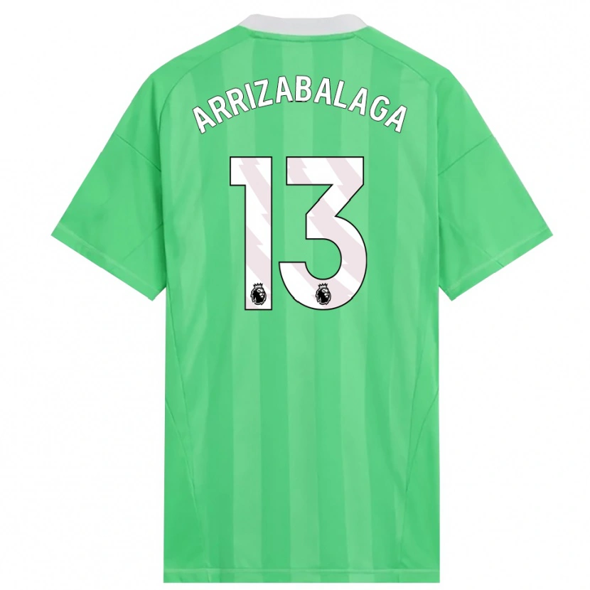 Danxen Donna Kepa Arrizabalaga #13 Maglia Gara Portiere Verde Chiaro Bianco 2025/26 Maglietta