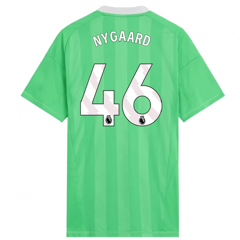 Danxen Donna Lucas Nygaard #46 Maglia Gara Portiere Verde Chiaro Bianco 2025/26 Maglietta