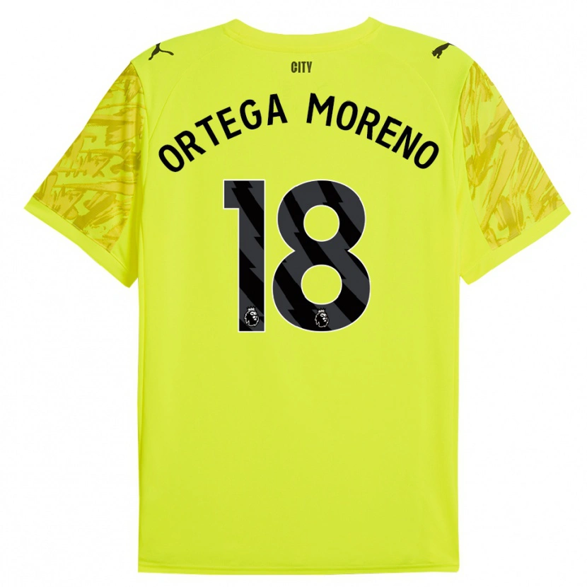 Danxen Donna Stefan Ortega #18 Maglia Gara Portiere Arancio Giallo Nero 2025/26 Maglietta