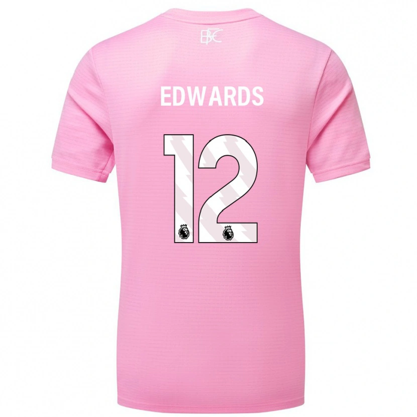 Danxen Donna Connor Edwards #12 Maglia Gara Portiere Bianco Rosa 2025/26 Maglietta