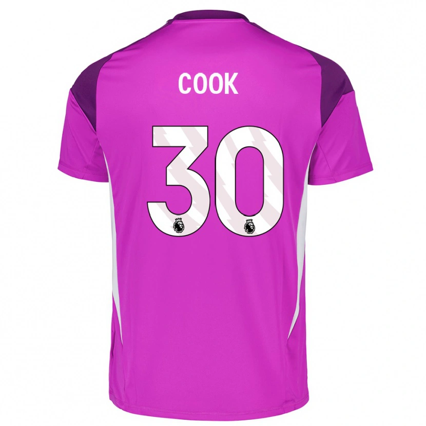 Danxen Donna Robbie Cook #30 Maglia Gara Portiere Bianco Viola 2025/26 Maglietta