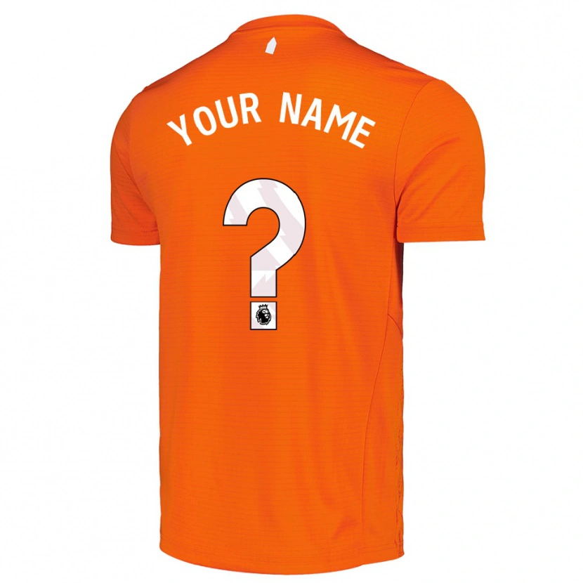 Danxen Donna Everton FC Maglia Gara Portiere Arancio Nero 2025/26 Maglietta