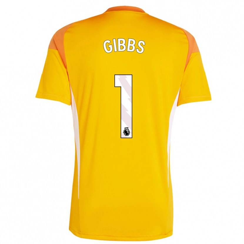 Danxen Donna Frankie Gibbs #1 Maglia Gara Portiere Bianco Arancio 2025/26 Maglietta