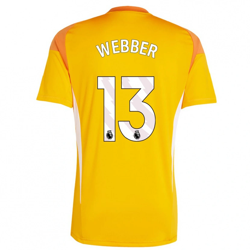 Danxen Donna Amber Webber #13 Maglia Gara Portiere Bianco Arancio 2025/26 Maglietta