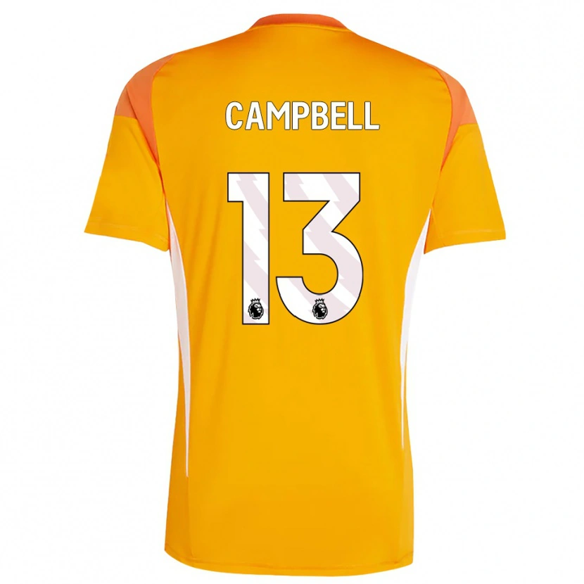 Danxen Donna Luke Campbell #13 Maglia Gara Portiere Bianco Arancio 2025/26 Maglietta