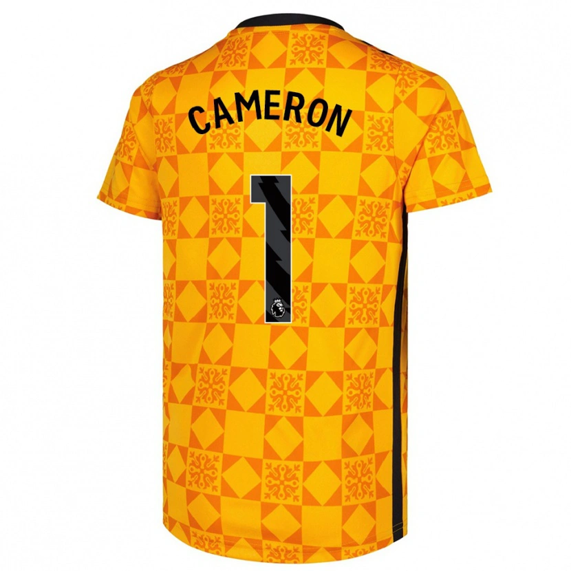 Danxen Donna Dan Cameron #1 Maglia Gara Portiere Giallo Nero 2025/26 Maglietta