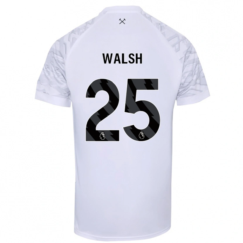 Danxen Donna Megan Walsh #25 Maglia Gara Portiere Bianco Nero 2025/26 Maglietta