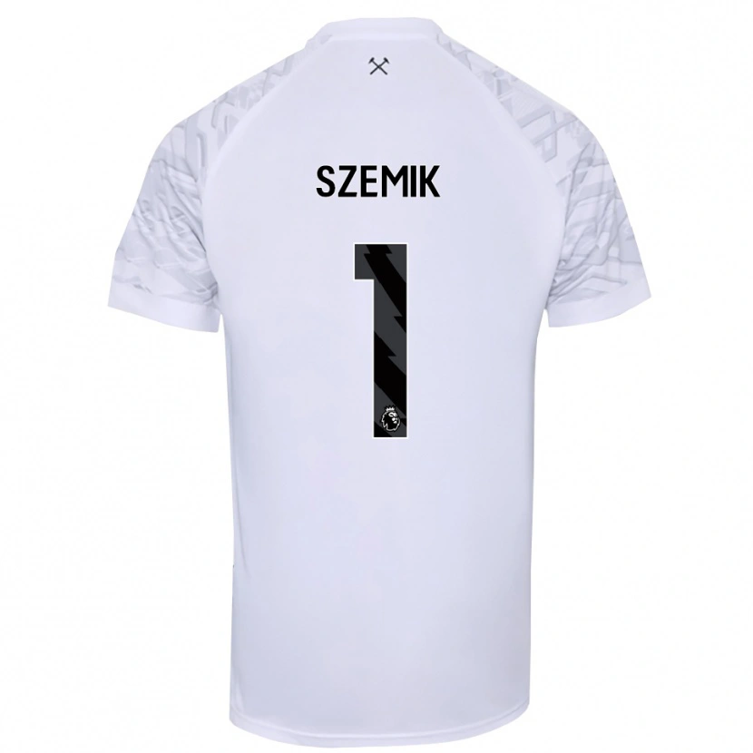 Danxen Donna Kinga Szemik #1 Maglia Gara Portiere Bianco Nero 2025/26 Maglietta