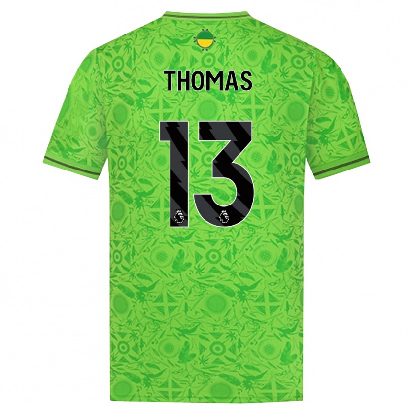 Danxen Donna Bec Thomas #13 Maglia Gara Portiere Verde Nero 2025/26 Maglietta