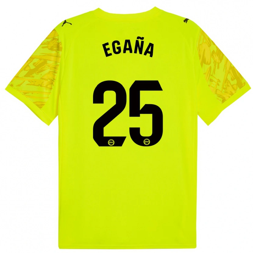 Danxen Donna Eider Egaña #25 Maglia Gara Portiere Giallo Nero 2025/26 Maglietta