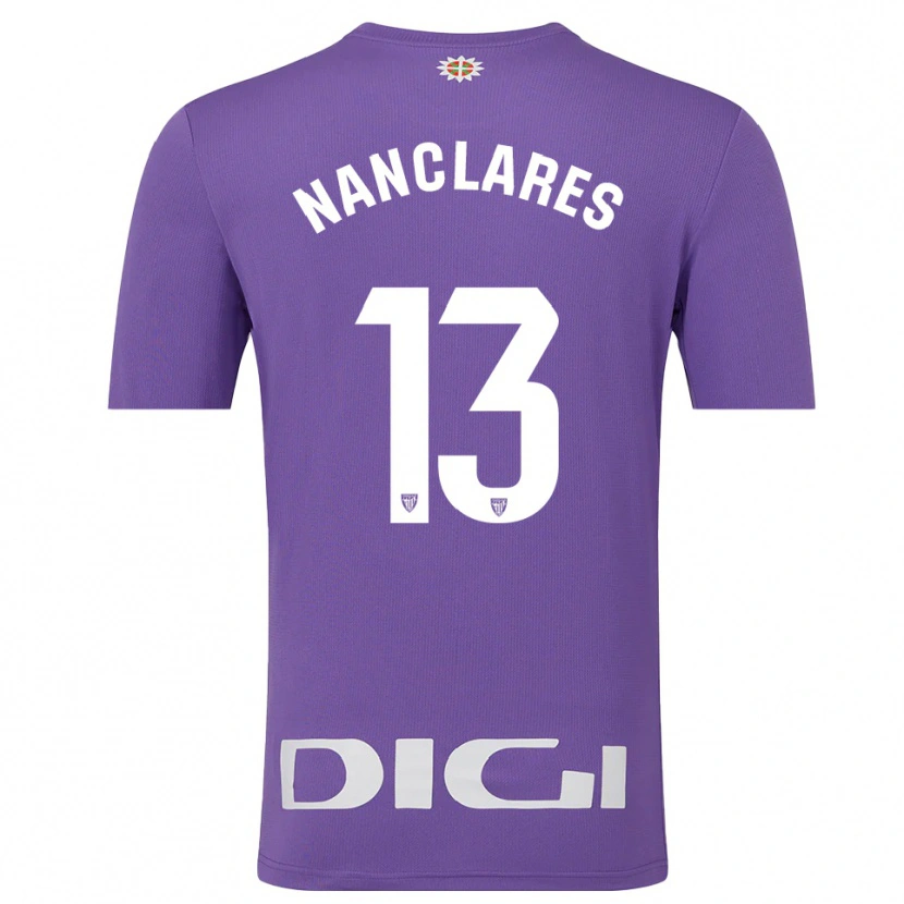 Danxen Donna Adriana Nanclares Romero #13 Maglia Gara Portiere Viola Bianco 2025/26 Maglietta