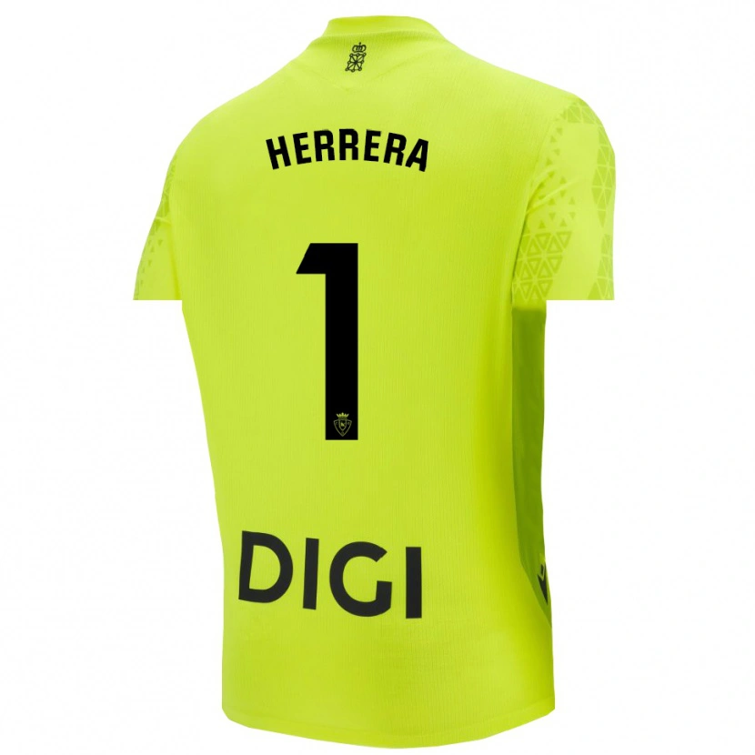 Danxen Donna Sergio Herrera #1 Maglia Gara Portiere Verde Fluorescente 2025/26 Maglietta