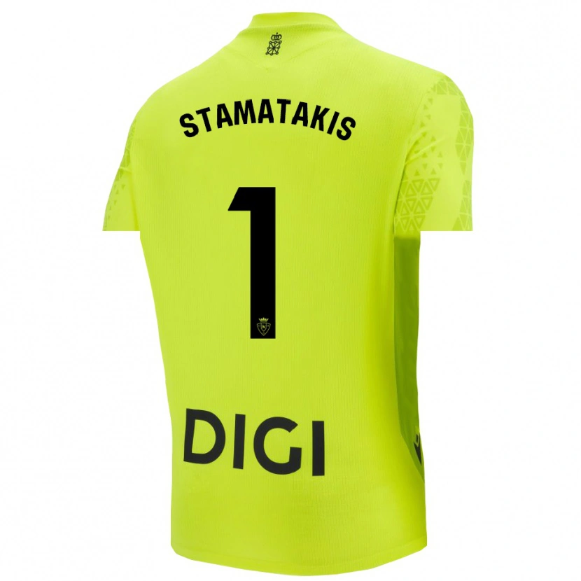 Danxen Donna Dimitrios Stamatakis #1 Maglia Gara Portiere Verde Fluorescente 2025/26 Maglietta