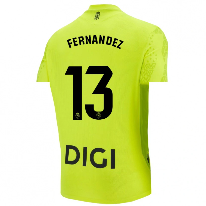 Danxen Donna Aitor Fernández #13 Maglia Gara Portiere Verde Fluorescente 2025/26 Maglietta