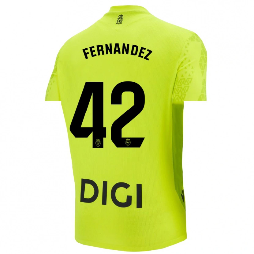 Danxen Donna Rafa Fernández #42 Maglia Gara Portiere Verde Fluorescente 2025/26 Maglietta