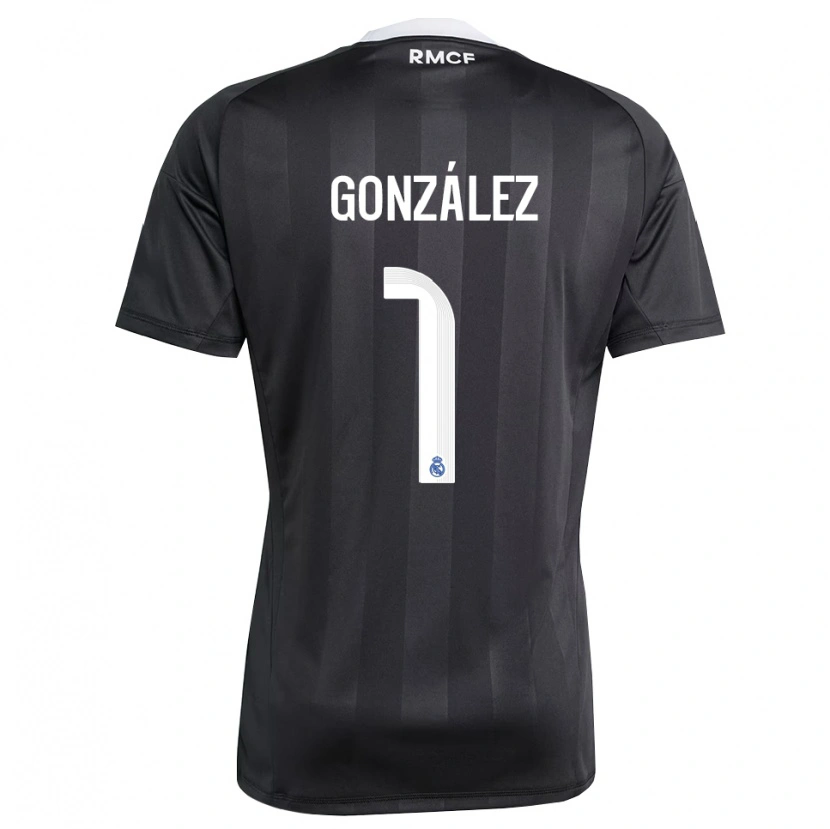 Danxen Donna Álvaro González #1 Maglia Gara Portiere Nero Bianco 2025/26 Maglietta