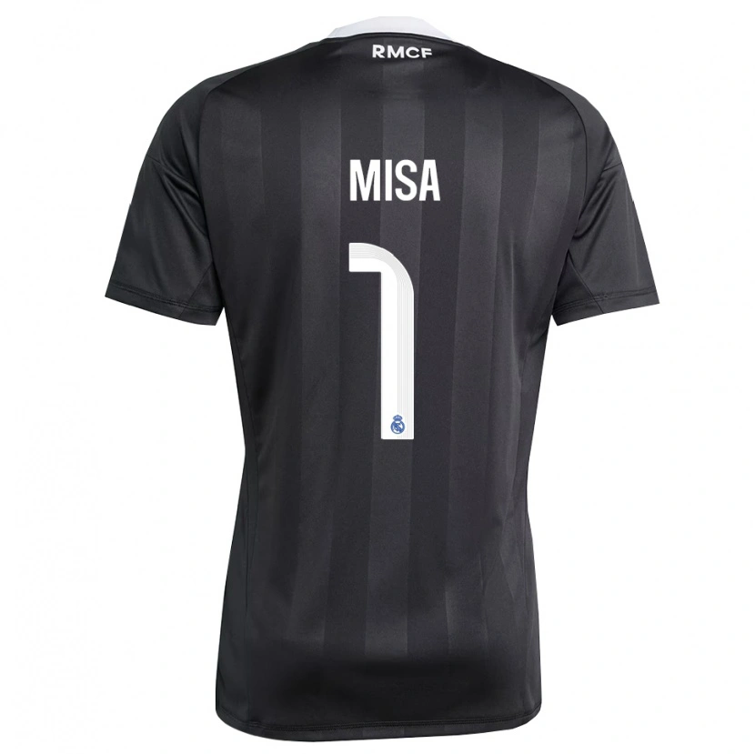 Danxen Donna Misa Rodríguez #1 Maglia Gara Portiere Nero Bianco 2025/26 Maglietta