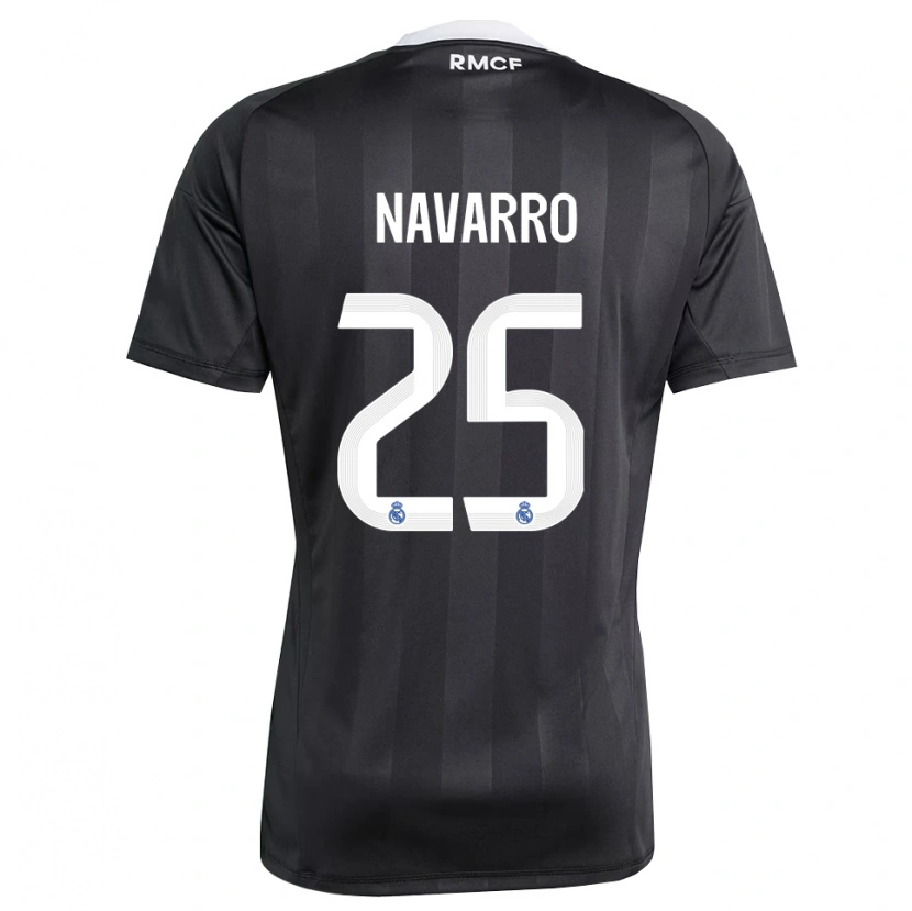Danxen Donna Javier Navarro #25 Maglia Gara Portiere Nero Bianco 2025/26 Maglietta