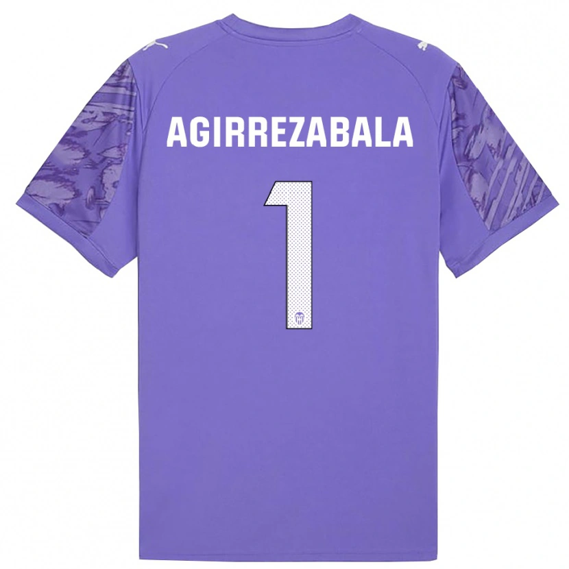 Danxen Donna Julen Agirrezabala #1 Maglia Gara Portiere Lilla Bianco 2025/26 Maglietta